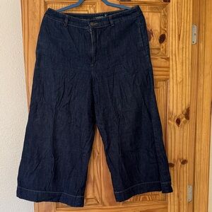 Ralph Lauren Dark Blue Wide-leg Capri